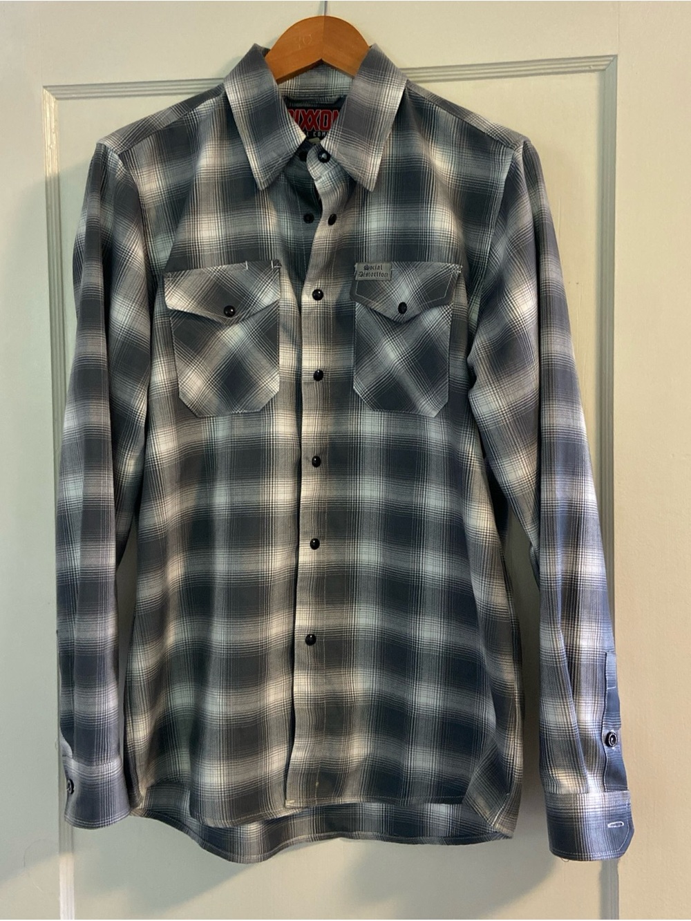 DIXXON SOCIAL DISTORTION Size Medium Collab SOLD OUT Mens Flannel Shirt